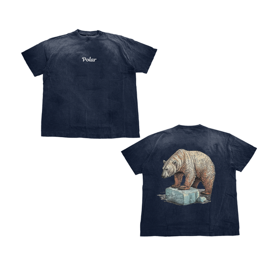 Navy Blue "POLAR" Bear T Shirt